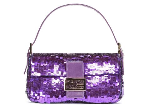 fendi purple sequin baguette bag|Fendi baguette monogram.